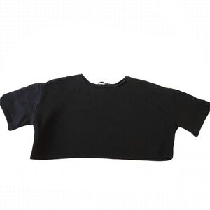 Zara Black Ribbed Top